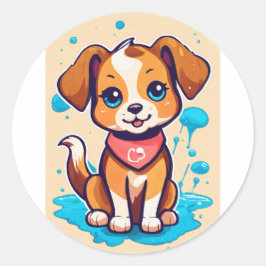 ユニークでクリエイティブなTシャツロゴデザイン ラウンドシール