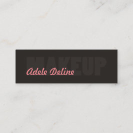 ユニークでクールでシックな灰色のピンクのメーキャップアーティスト スキニー名刺