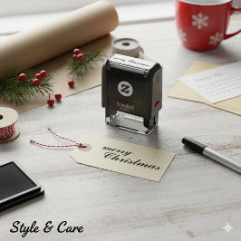 ユニークでスタイリッシュなメリークリスマスの手書き風フォント セルフインキングスタンプ