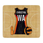 ユニークでパーソナライズなネットボール カッティングボード (正面)