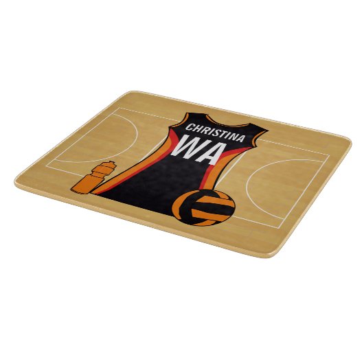 ユニークでパーソナライズなネットボール カッティングボード (角)