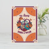 ユニークでファンキーなゴシックタロットカード ウェディング招待状 招待状 (スタンド正面)