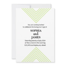 ユニークでミニマルなウェディング