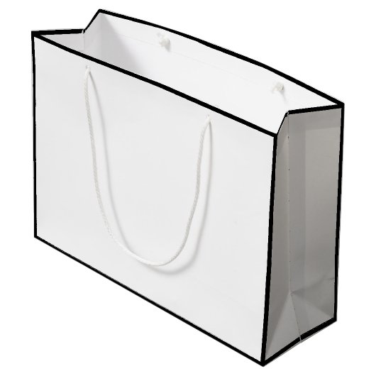 ユニークでモダンなカスタムロゴのブティックショッピングバッグ ラージペーパーバッグ (裏面アングル)