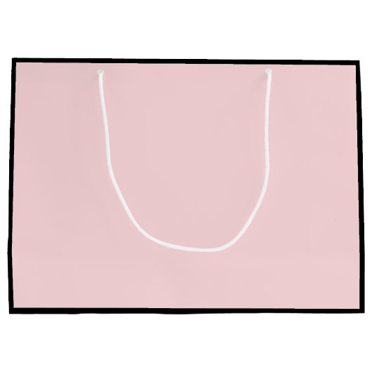 ユニークでモダンなロゴのピンクのショッピングバッグ ラージペーパーバッグ (裏面)