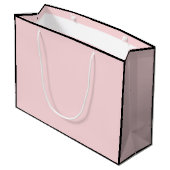 ユニークでモダンなロゴのピンクのショッピングバッグ ラージペーパーバッグ (裏面アングル)