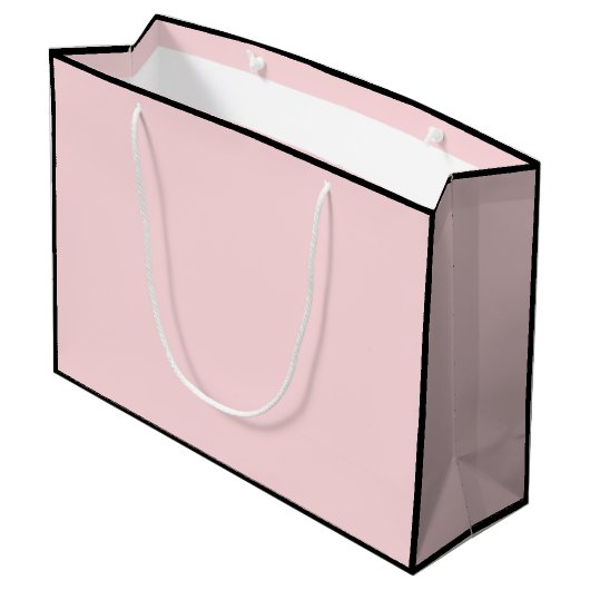 ユニークでモダンなロゴのピンクのショッピングバッグ ラージペーパーバッグ (裏面アングル)