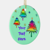 ユニークで幸せな虹の木のオーナメント セラミックオーナメント (右)