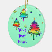 ユニークで幸せな虹の木のオーナメント セラミックオーナメント (左)