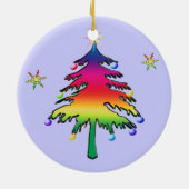 ユニークで幸せな虹の木のオーナメント セラミックオーナメント (裏面)