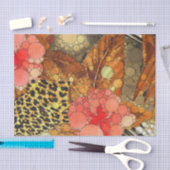 ユニークで抽象的なアニマルプリント 薄葉紙 (クラフト)