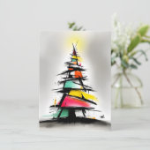 ユニークで明るくておしゃれなクリスマスカード シーズンカード (スタンド正面)