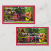 ユニークで明るく及び多彩な不動産の名刺 名刺 (正面/裏面)