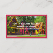 ユニークで明るく及び多彩な不動産の名刺 名刺 (裏面)