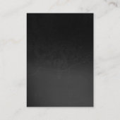 ユニークで明白でシンプルな灰色の黒く赤いモノグラム 名刺 (裏面)