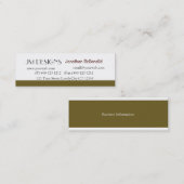 ユニークで明白なモダンをきれいにして下さい スキニー名刺 (正面/裏面)