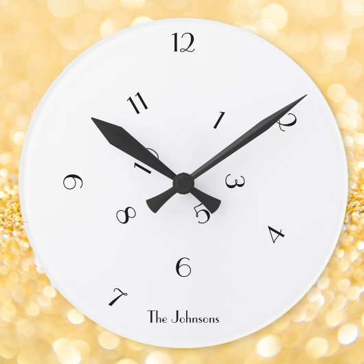 ユニークで楽しいランダム数字のカスタムネーム ルームデコレーション ラウンド壁時計