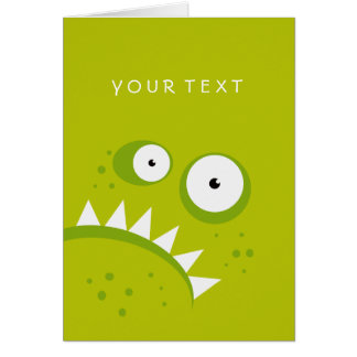 ユニークで気難しい怒っているおもしろいで恐い緑モンスター