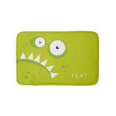 ユニークで気難しい怒っているおもしろいで恐い緑モンスター バスマット (正面)