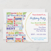 ユニークで特別な60歳の誕生日パーティーの贈り物 招待状 (正面)