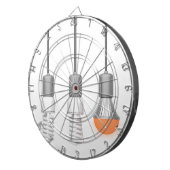 ユニークで白熱［赤熱］光を放つなLEDライト ダーツボード (正面右)