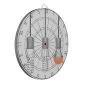 ユニークで白熱［赤熱］光を放つなLEDライト ダーツボード (正面左)