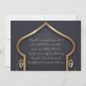 ユニークで美しいイスラムアラビアモダン サンキューカード (裏面)