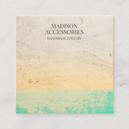 ユニークで芸術的なシックなジュエリービジネス スクエア名刺