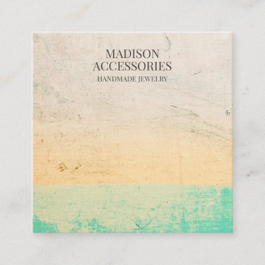 ユニークで芸術的なシックなジュエリービジネス スクエア名刺 (正面)
