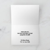 ユニークで面白いクリスマス・ファルコン・ホリデーカード シーズンカード (内部)