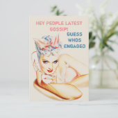 ユニークで面白い婚約発表 招待状 (スタンド正面)