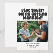 ユニークで面白い結婚式のユーモアの引用符の楽しい写真 セーブザデート (正面/裏面)