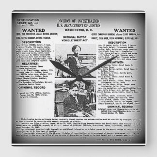 ユニークで魅力的な及びクライド/wallの時計 スクエア壁時計