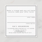 ユニークで黒い金ゴールドの大理石の顧客の紹介カード スクエア名刺 (裏面)