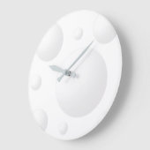 ユニークで、モダンで白い球 ラージ壁時計 (傾斜)