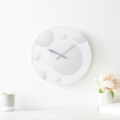 ユニークで、モダンで白い球 ラージ壁時計 (ホーム)