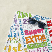 ユニークと特別な21歳の誕生日パーティーギフト ビーチタオル (インサイチュ)