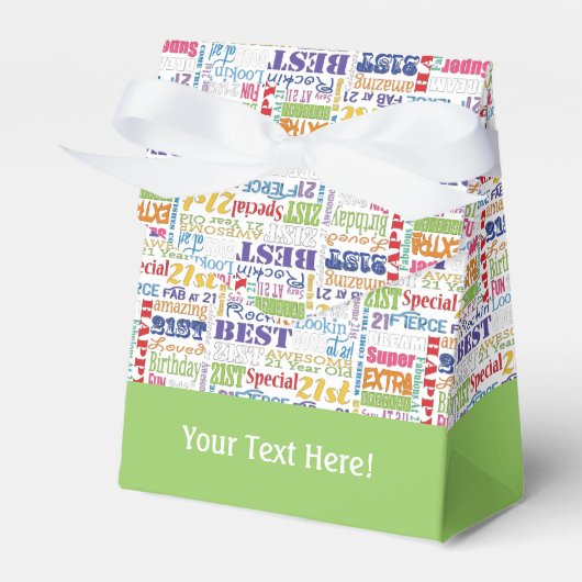 ユニークと特別な21歳の誕生日パーティーギフト フェイバーボックス (正面サイド)