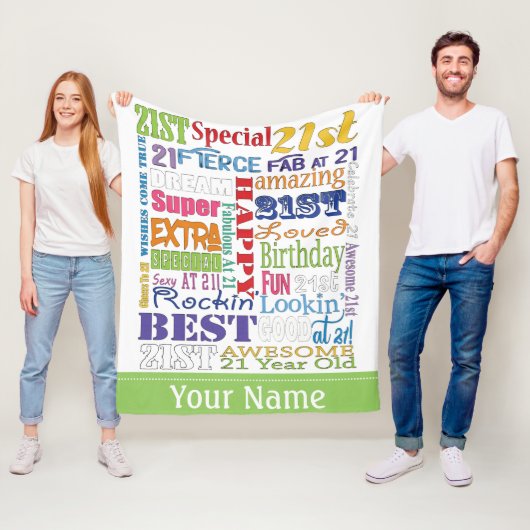 ユニークと特別な21歳の誕生日パーティーギフト フリースブランケット (インサイチュ)