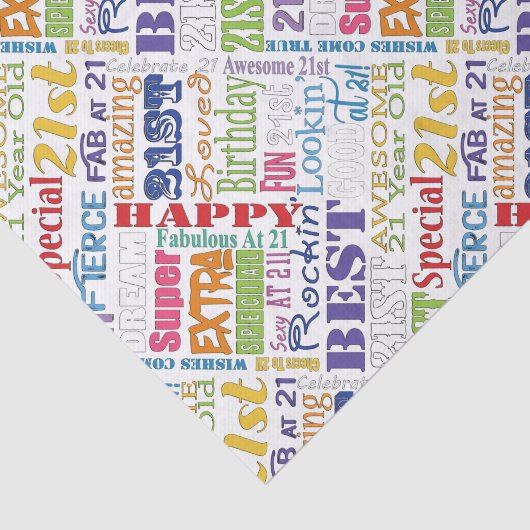 ユニークと特別な21歳の誕生日パーティーギフト 薄葉紙 (詳細)