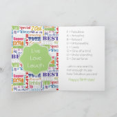 ユニークと特別70歳の誕生日パーティギフト カード (内部)