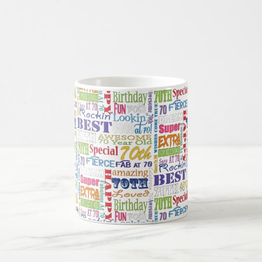 ユニークと特別70歳の誕生日パーティギフト コーヒーマグカップ (中央)