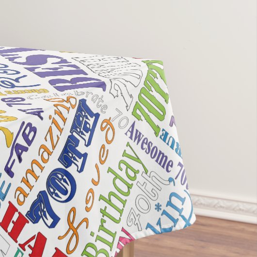 ユニークと特別70歳の誕生日パーティギフト テーブルクロス (インサイチュ)