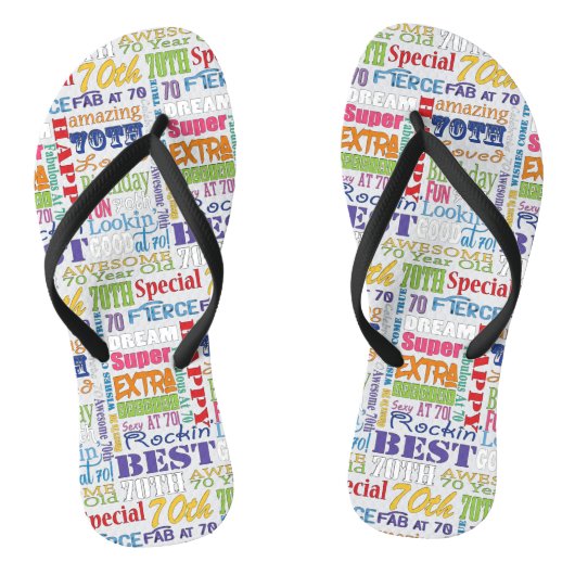 ユニークと特別70歳の誕生日パーティギフト ビーチサンダル (ソール)