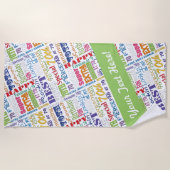 ユニークと特別70歳の誕生日パーティギフト ビーチタオル (正面)