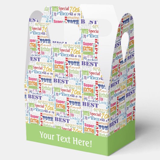 ユニークと特別70歳の誕生日パーティギフト フェイバーボックス (オープン)