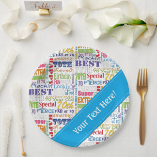 ユニークと特別70歳の誕生日パーティギフト ペーパープレート