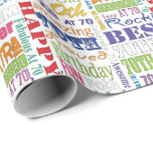 ユニークと特別70歳の誕生日パーティギフト ラッピングペーパー (ロールコーナー)