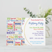 ユニークと特別75歳の誕生日パーティギフト 招待状 (スタンド正面)