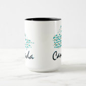 ユニークなおもしろいのカナダのかえでのカナダのコーヒー・マグ マグカップ (中央)